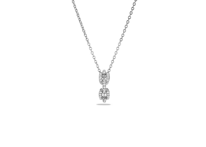 Rhodium Plated CZ Studded Pendant